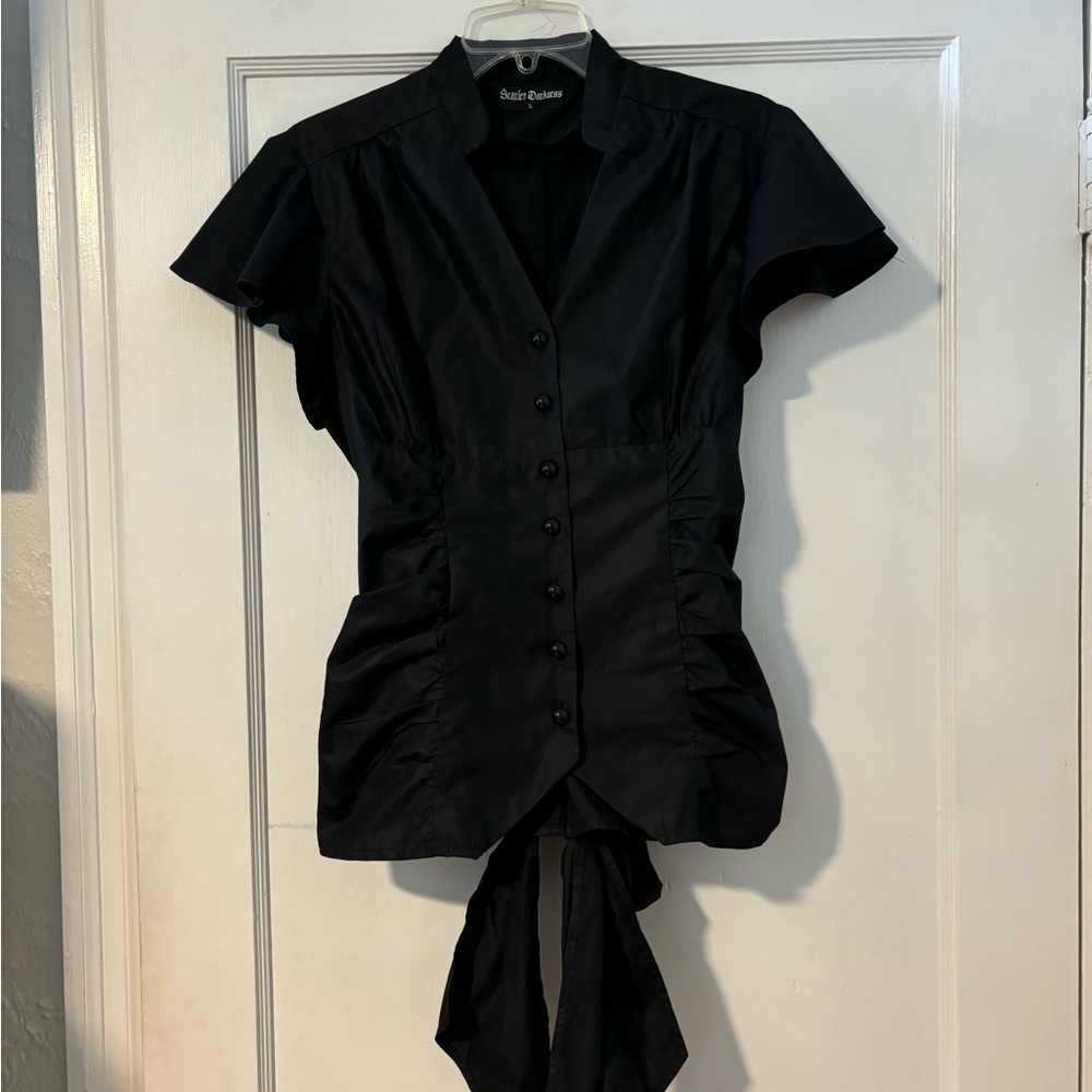 Gothic button up blouse